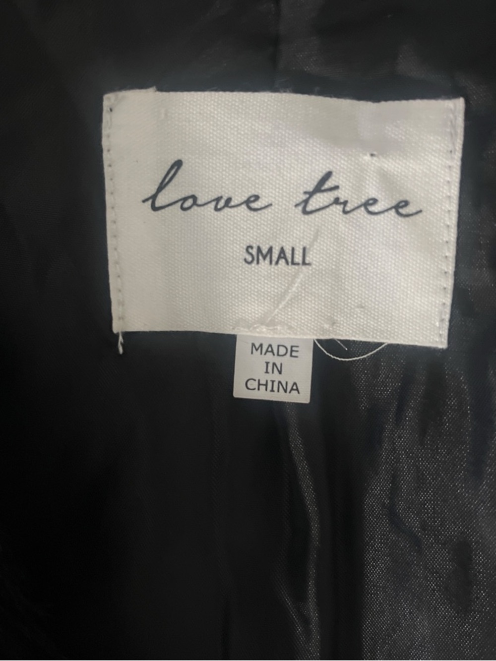 Love Tree Black Faux Fur Vest-size small - Picture 3 of 3